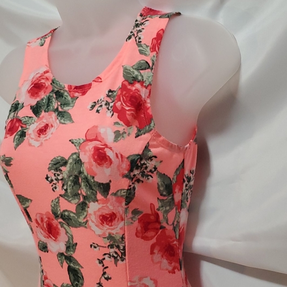 GUC Pink Floral Spring Dress Tank Top S/C - Picture 4 of 4